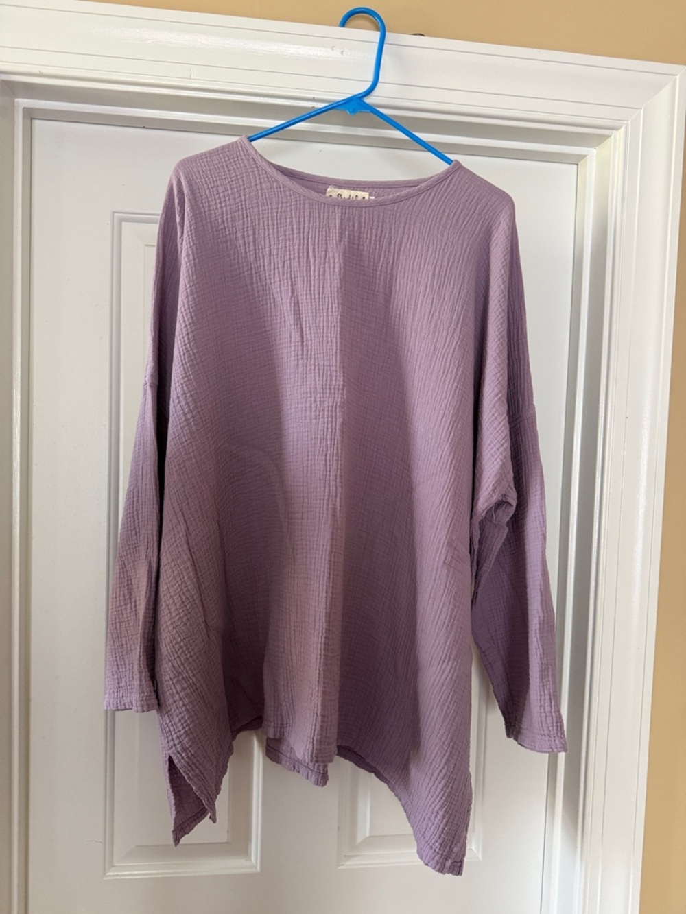 Bodil Relaxed Lavender Textured Long-Sleeve Tunic